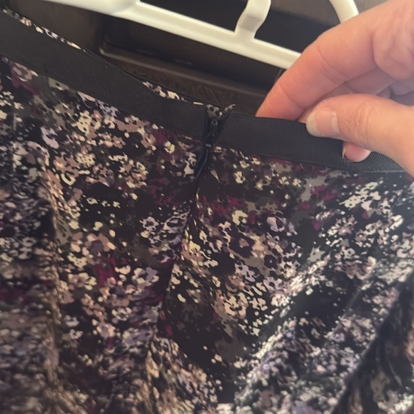 Floral Purple Maxi Skirt with Ruffle Hem - Picture 4 of 4